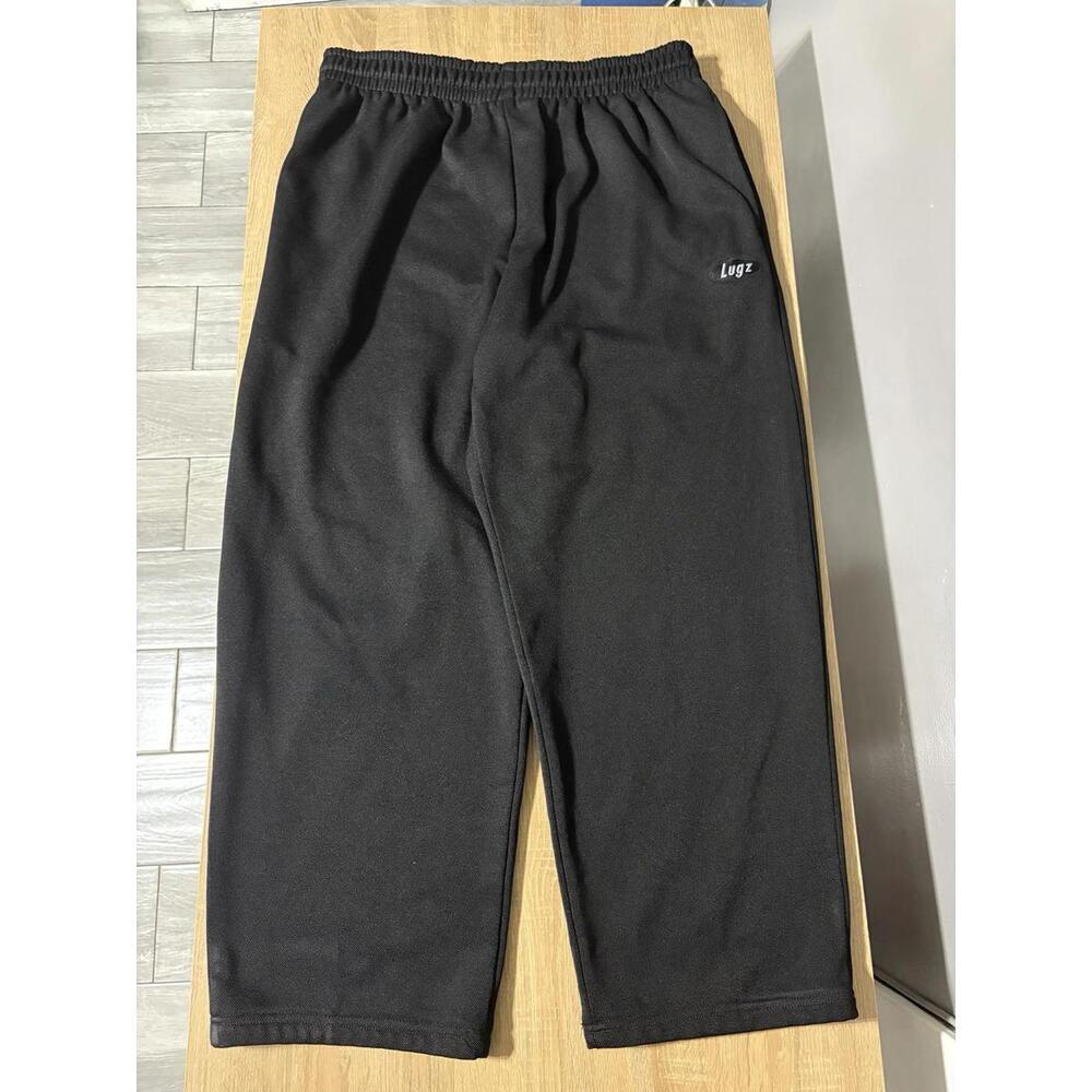 Lugz Men’s Black Sweatpants Size XL Loose Fit Fleece Joggers Streetwear Vintage